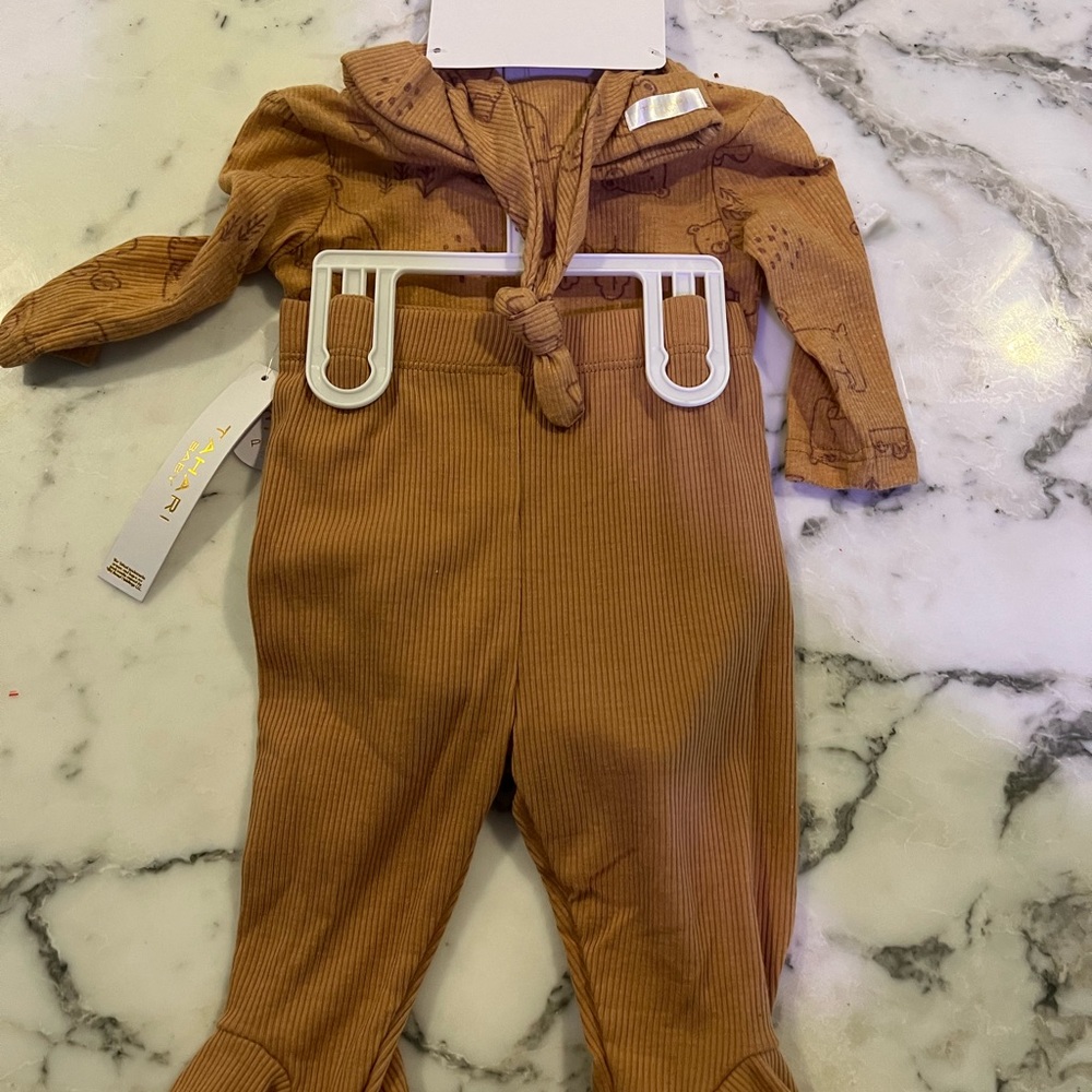 $12 ADD ON Baby Matching Set Gender Neutral Bear Nordstrom Zara Rylee Cru H&M - Picture 2 of 2